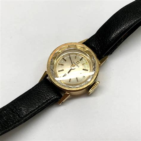 omega ladies watch vintage gold|14k gold omega ladies watch.